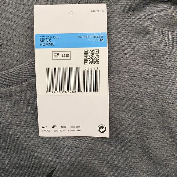 NWT Men's Nike Dri-Fit Superset Training T-Shirts Color Gray Size Medium, Large - Picture 7 of 7